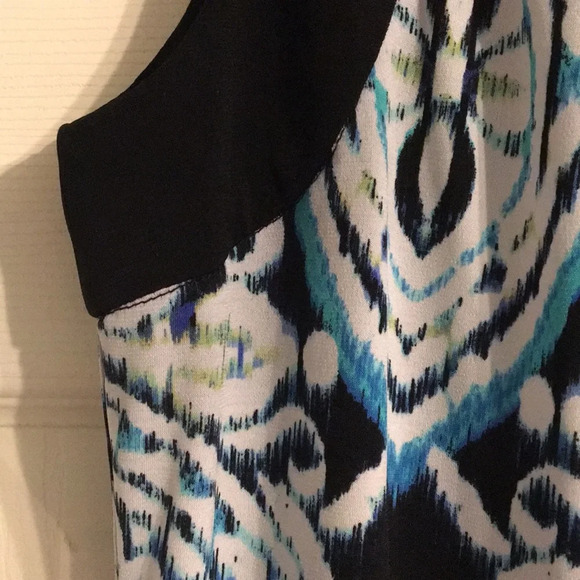 AB Studio Dress in Blues, Green And Black  - Medium - Picture 13 of 13